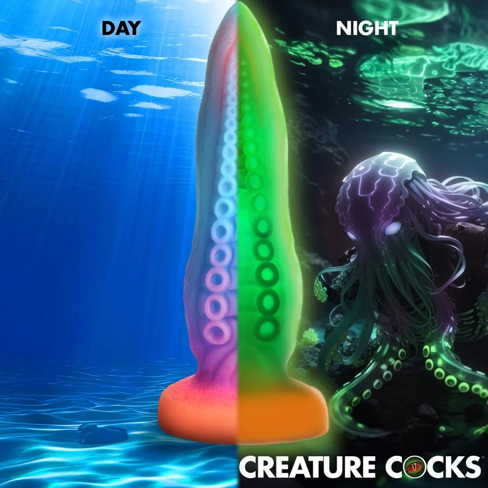 Thick Tentacle Glow-in-the-Dark Silicone Dildo - Image 4