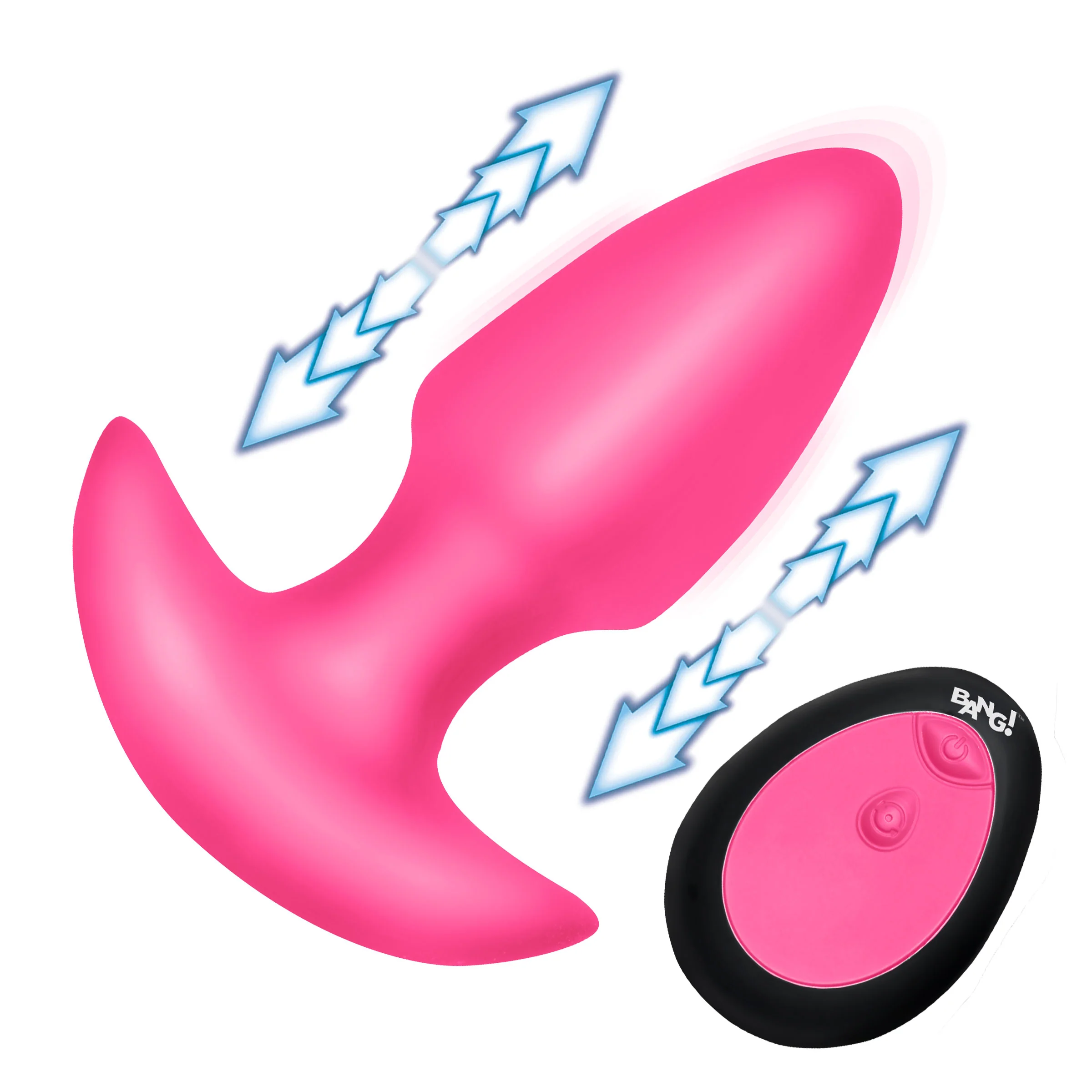 Thrusting & Vibrating Silicone Butt Plug - Image 8