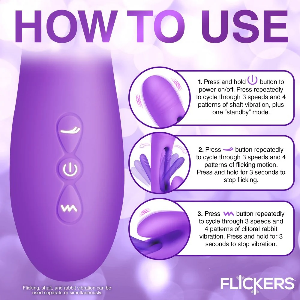Tri Flick Silicone Flicking Rabbit Vibrator - Image 6