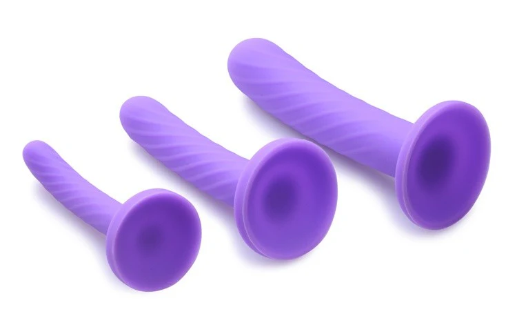 Tri-Play 3 Piece Silicone Dildo Set - Image 3