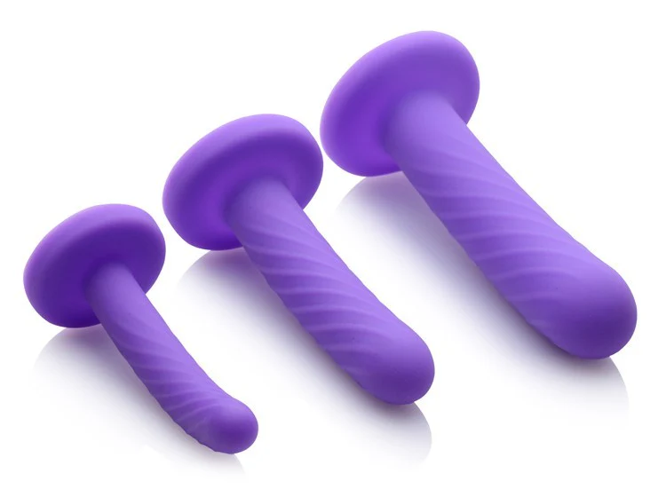 Tri-Play 3 Piece Silicone Dildo Set - Image 4