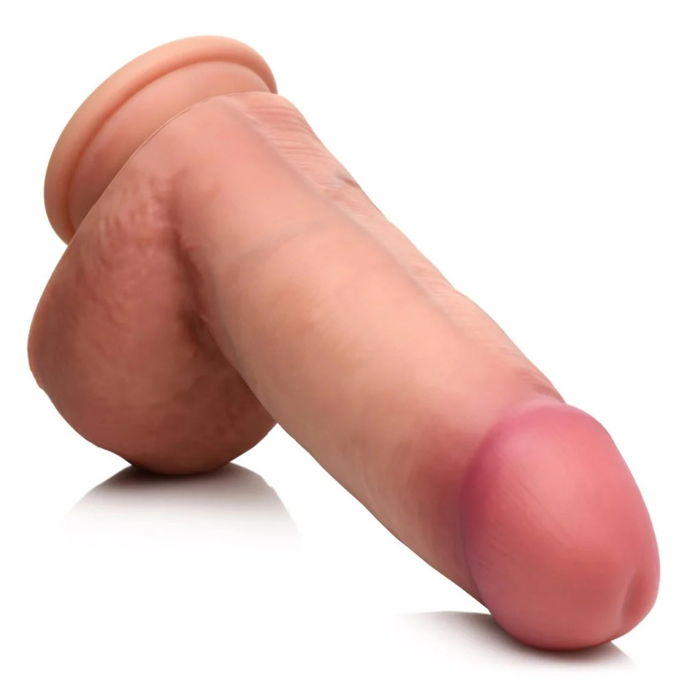 Ultra Realistic Dual Density Silicone Dildo with Balls - Image 5