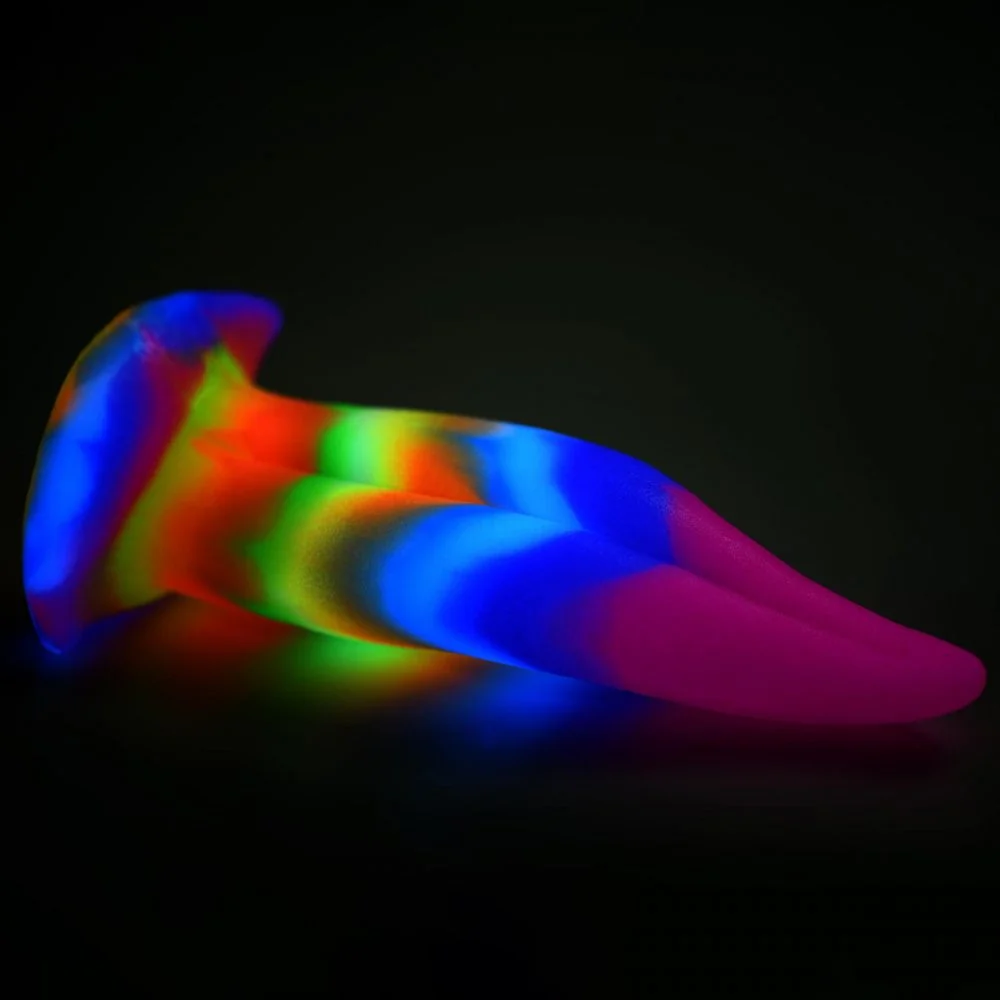 Unicorn Kiss Unicorn Tongue Glow-in-the-Dark Silicone Dildo - Image 5