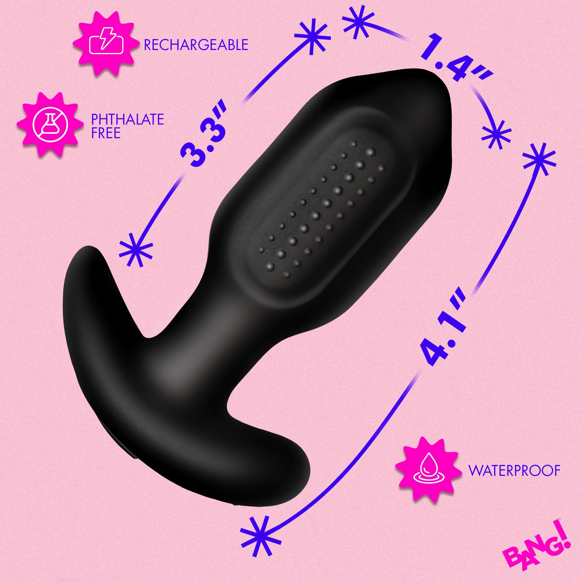 Vibrating Silicone Butt Plug - Image 4