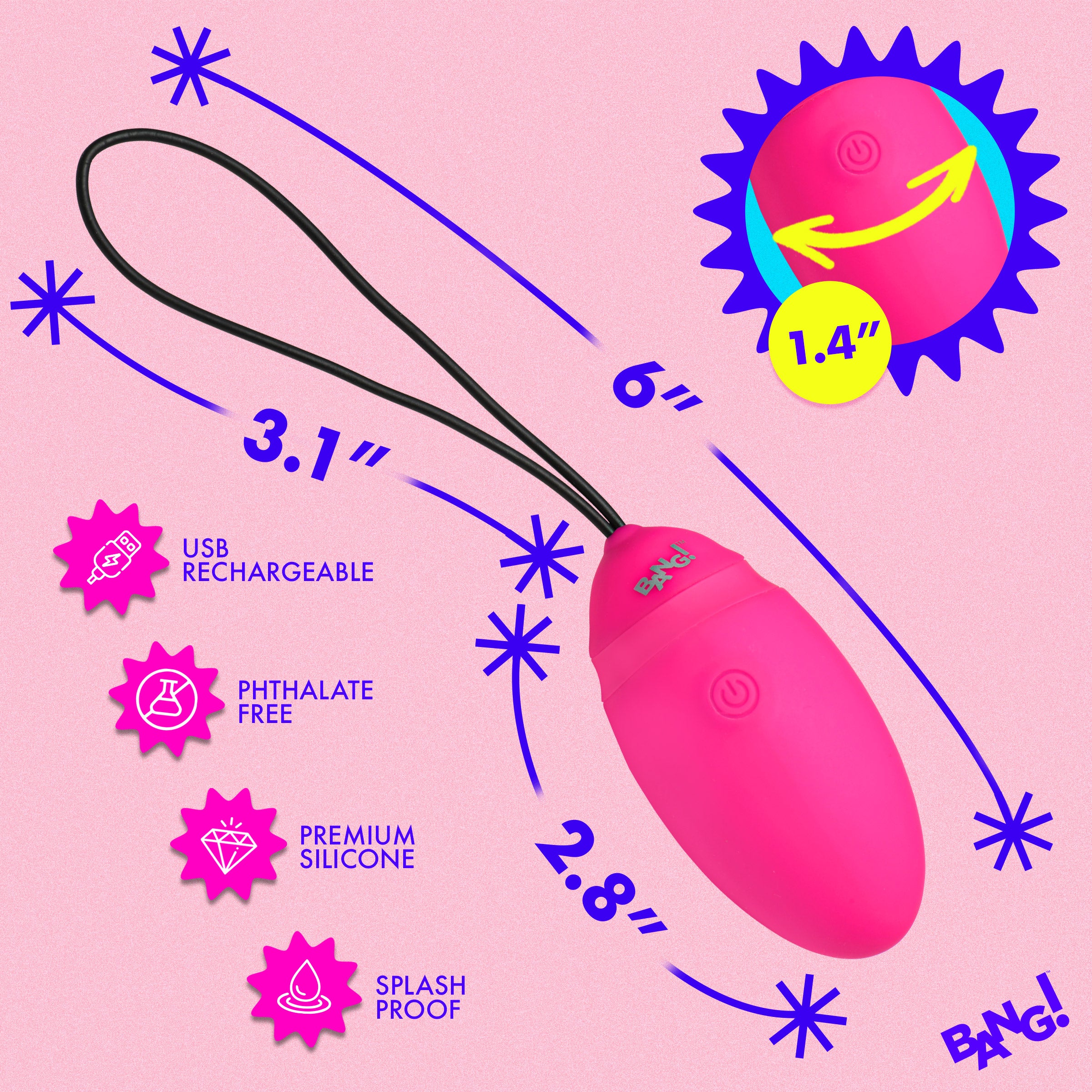 Vibrating Silicone Egg with Digital Remote - Image 4