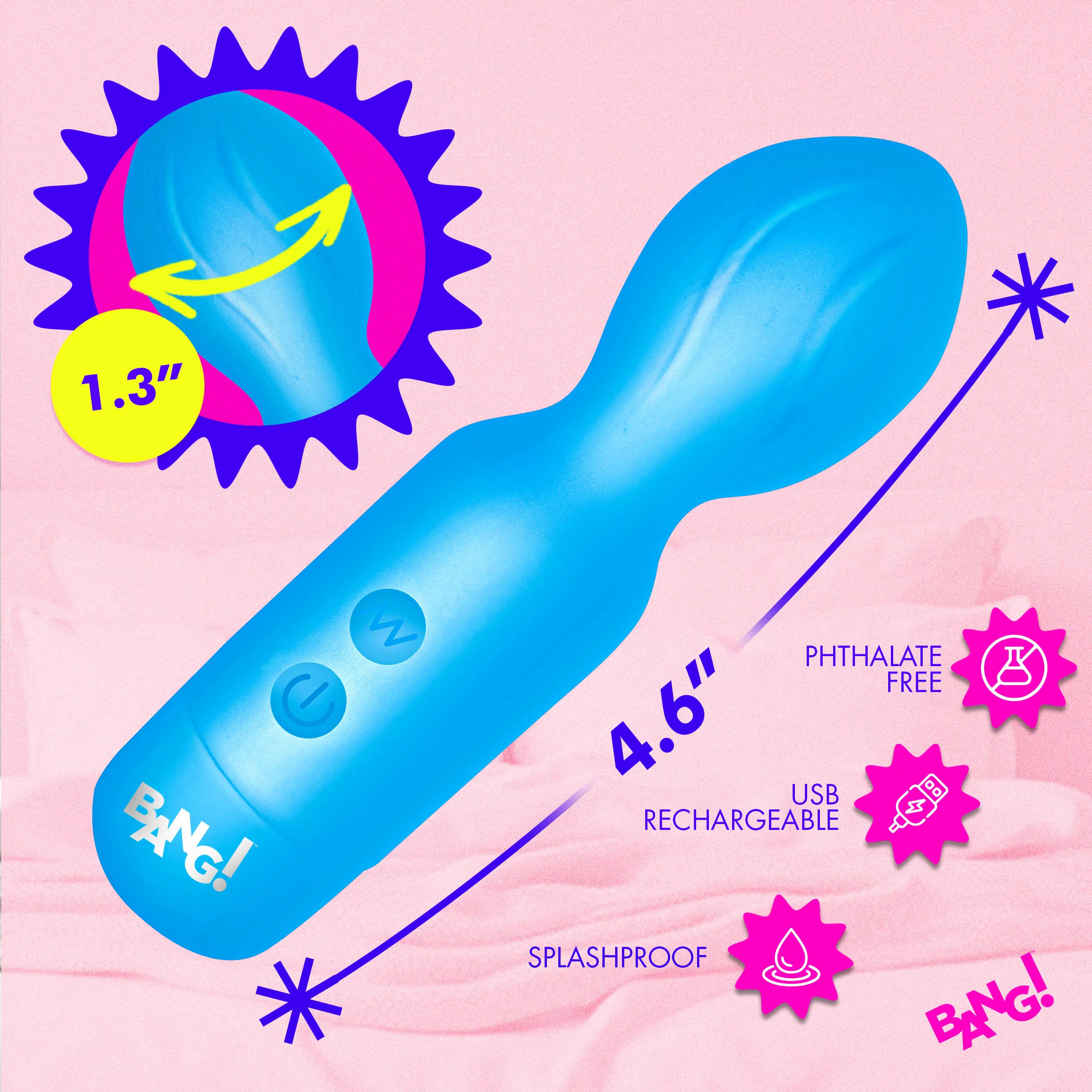 Vibrating Silicone Mini Wand - Image 5