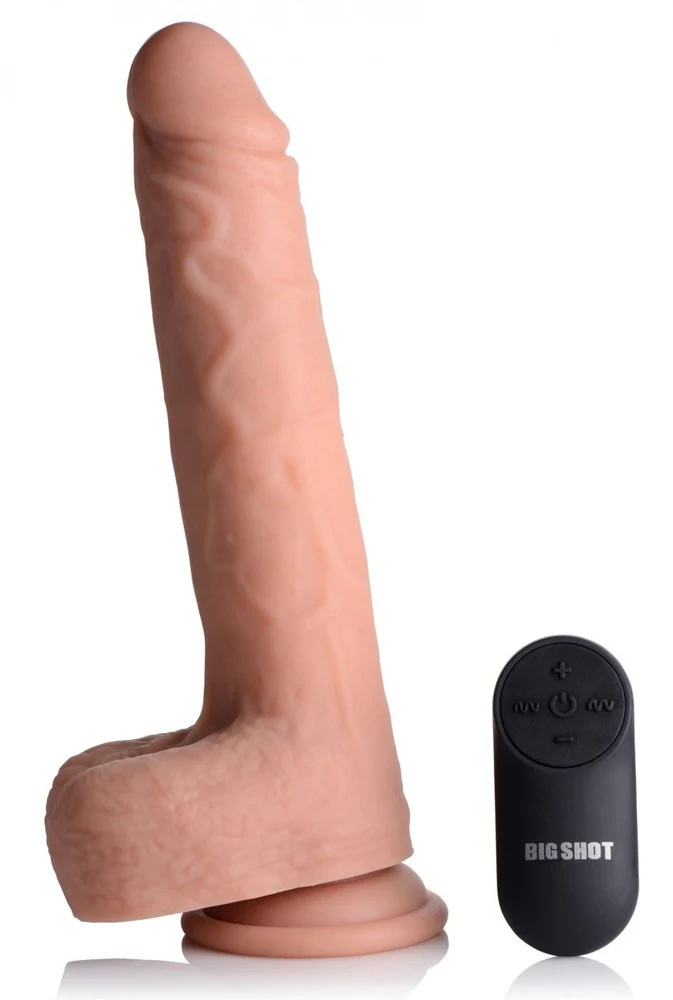 Thrusting & Vibrating Remote Control Silicone Dildo - Image 2