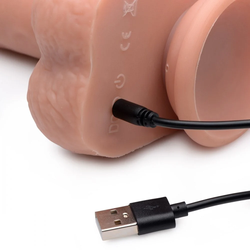 Thrusting & Vibrating Remote Control Silicone Dildo - Image 5