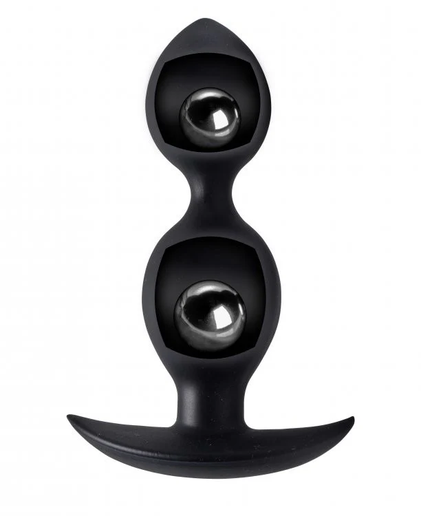 Orbs Steel Weighted Duotone Silicone Anal Plug - Image 3