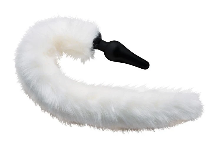 White Fox Tail Anal Plug and Ears Set - Image 5