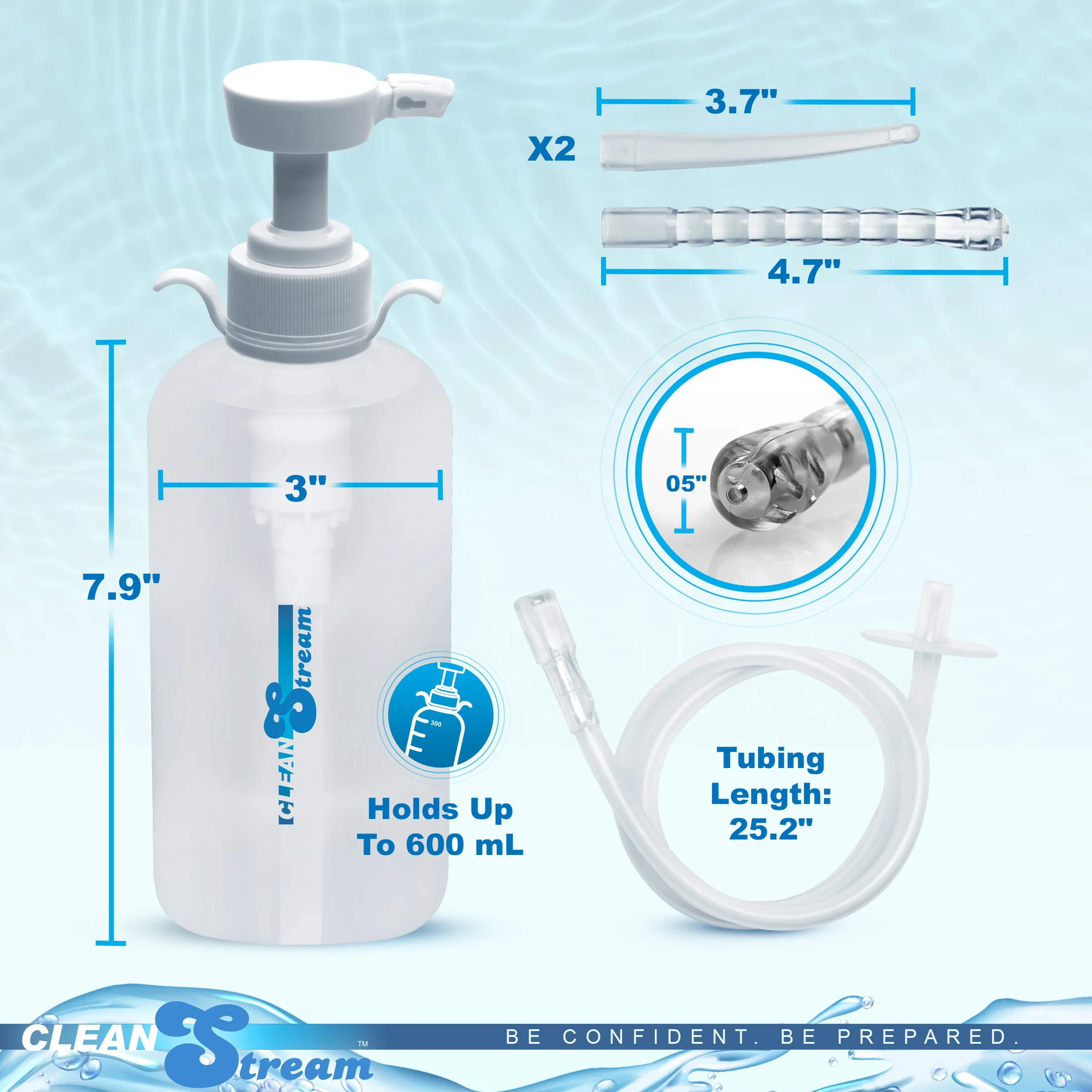 XL Enema Bottle with 3 Attachments - Image 6