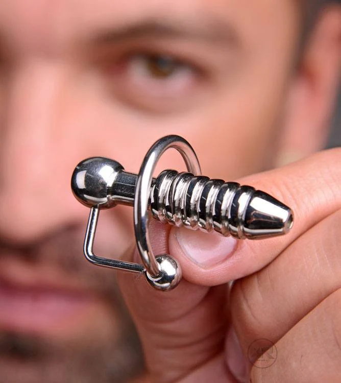 XL Ribbed Urethral Sound with Hollow Core - Image 2