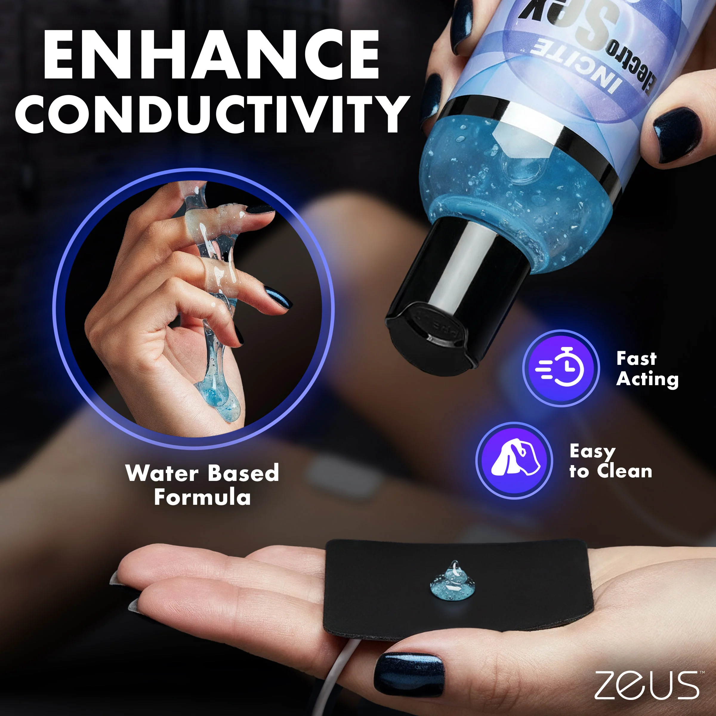 Zeus 8.5oz Incite Electrosex Gel - Image 3